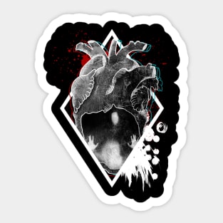 In my Heart, Trash style, anatomical Heart Sticker